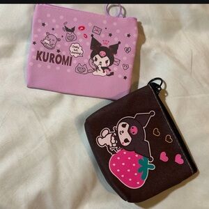 Sanrio Women's Black And Pink Coin Purses,
NIB, zipper closure